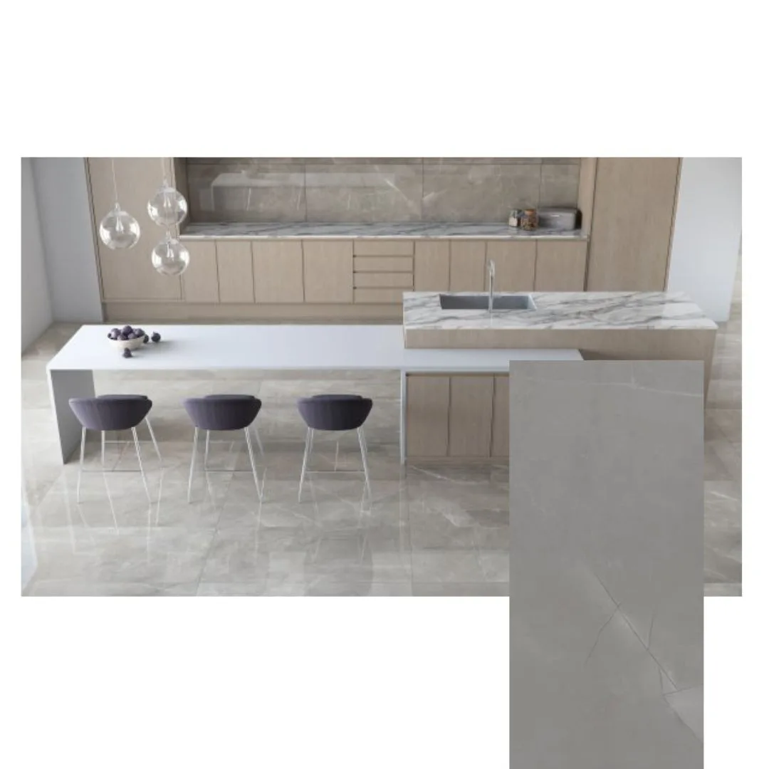 Porcelanato Cimento Eliane Pulpis Gray Po 59x118,2