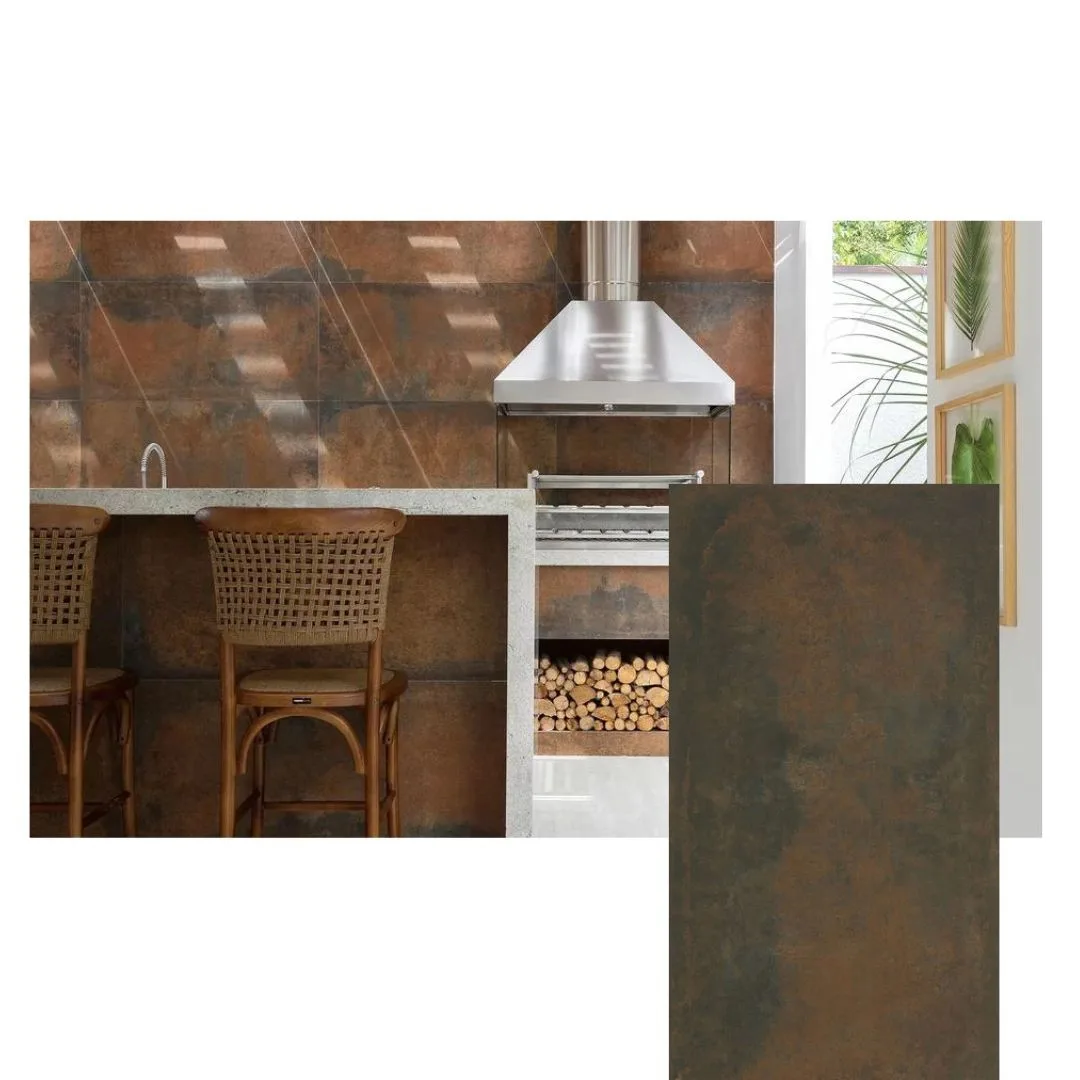 Porcelanato Cimento Externo Eliane Iron 60x120