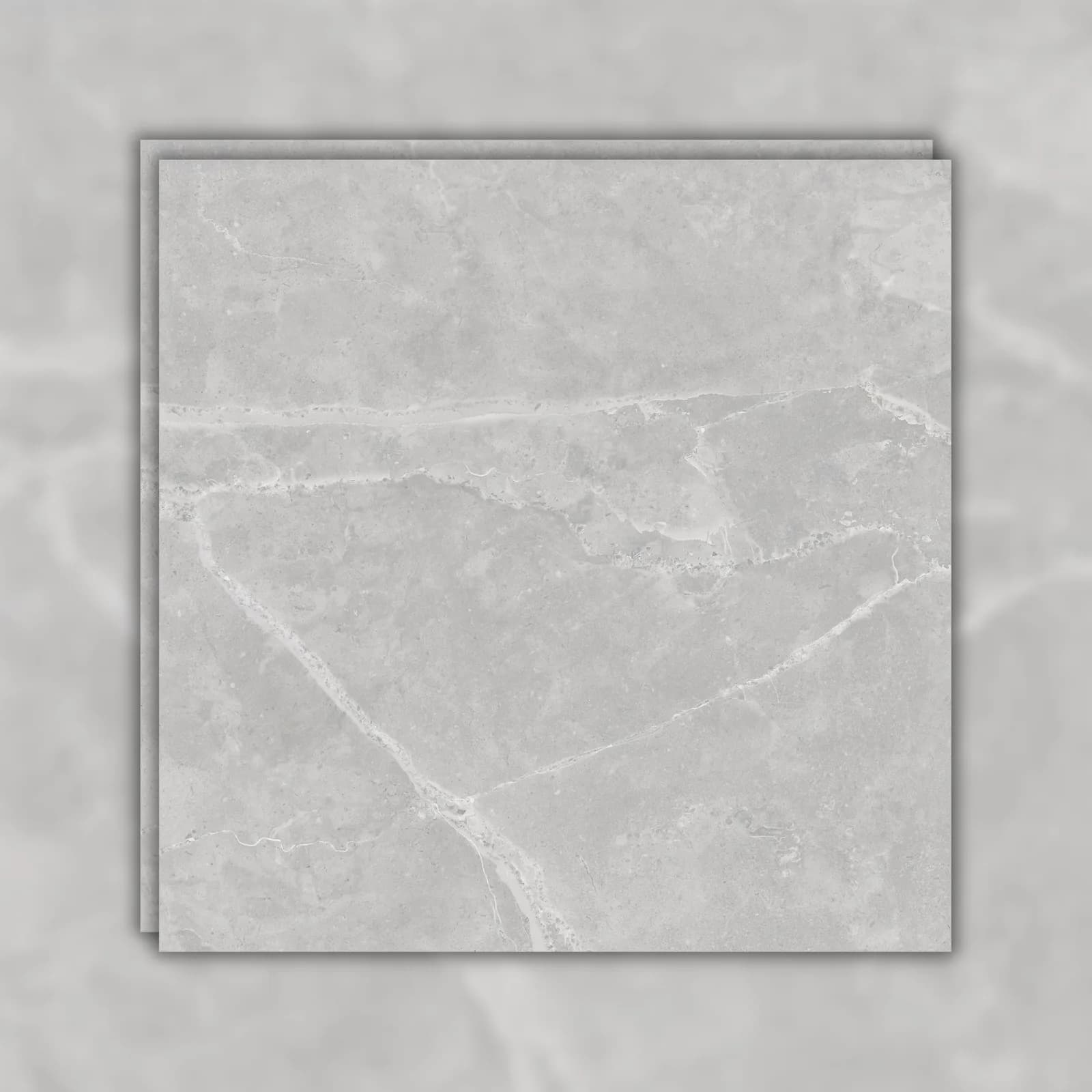 Porcelanato Cinza 100x100 Acetinado Ceusa Vancouver RET "A"