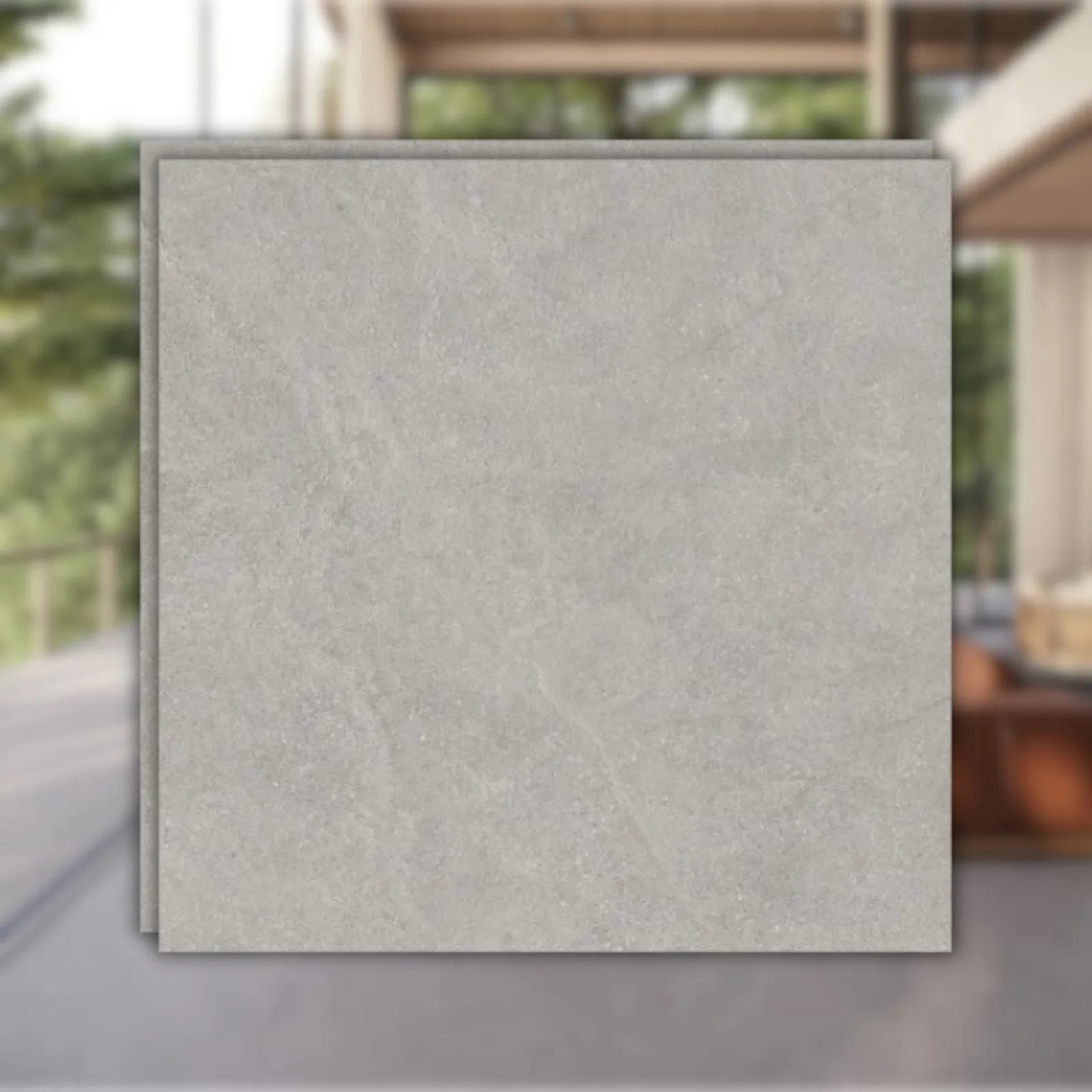Porcelanato Cinza Acetinado 100x100 Biancogres Dominique Grey Satin RET "A"