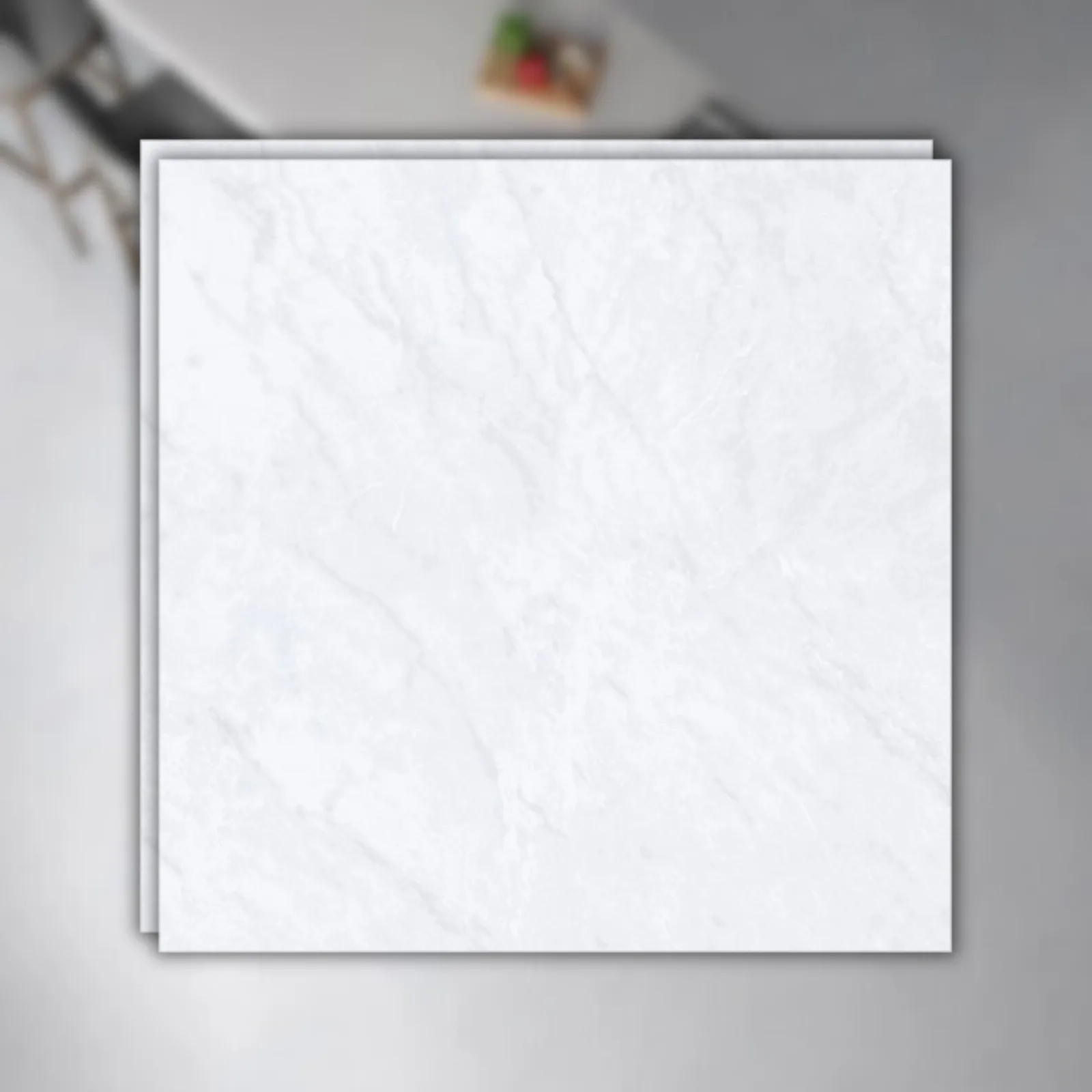 Porcelanato Cinza Acetinado 90x90 Biancogres Marmo Egeu Satin RET "A"