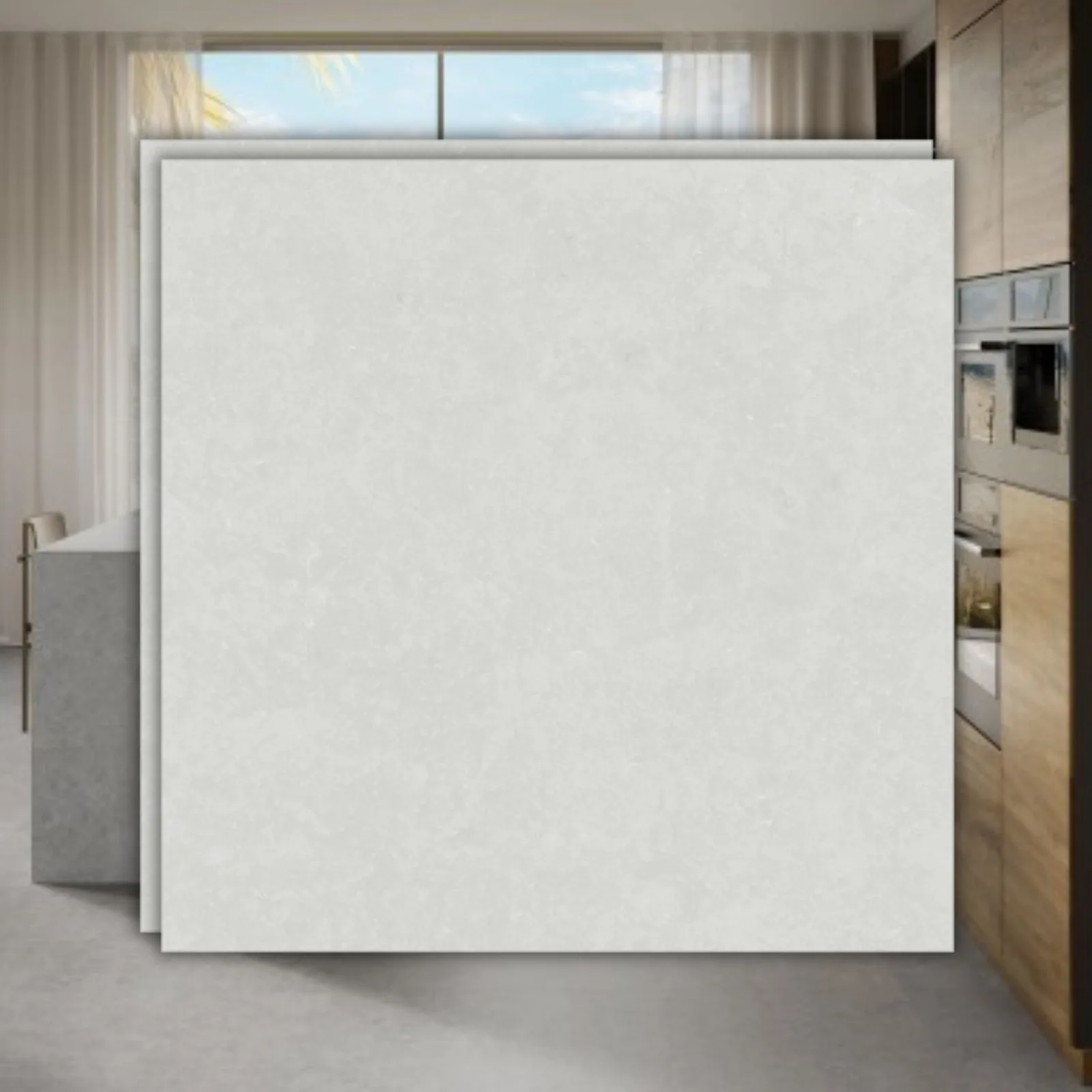 Porcelanato Cinza Claro Acetinado 90x90 Biancogres Cannes Grigio Satin RET "A"