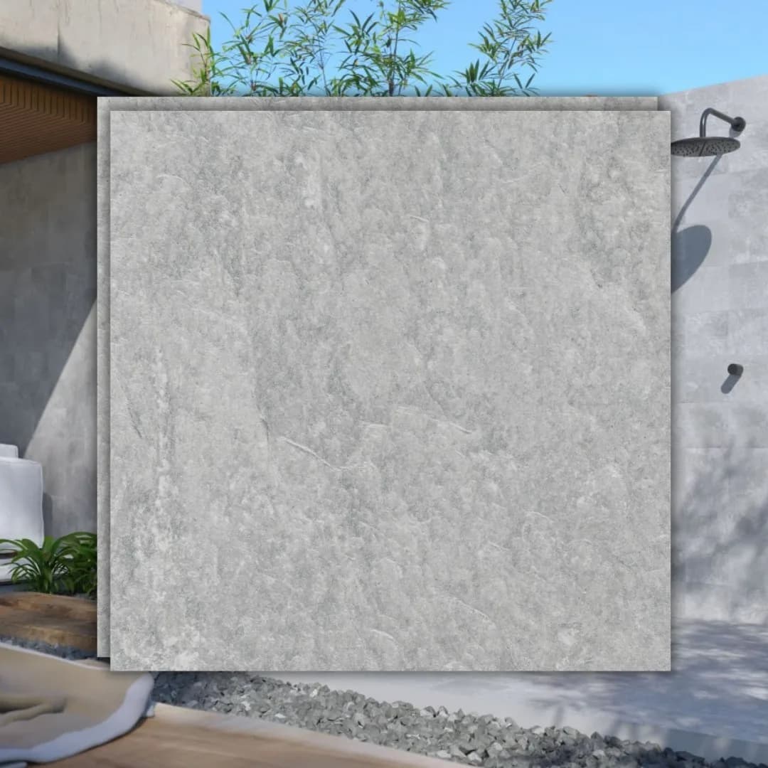 Porcelanato Cinza Externo 20x20 Eliane Capri Glacial Bold "A"
