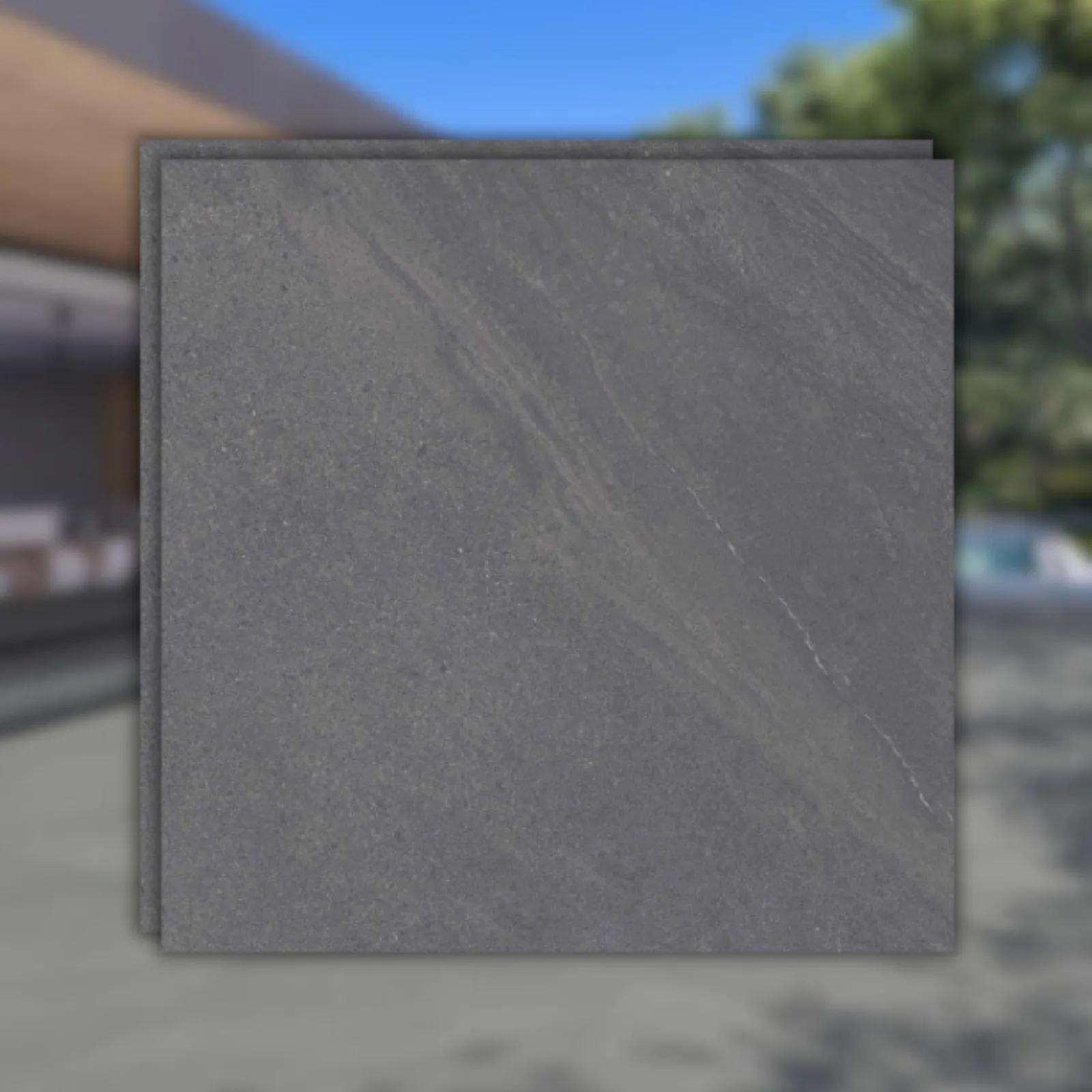 Porcelanato Cinza Externo 90x90 Biancogres Oregon Nero RET "A"