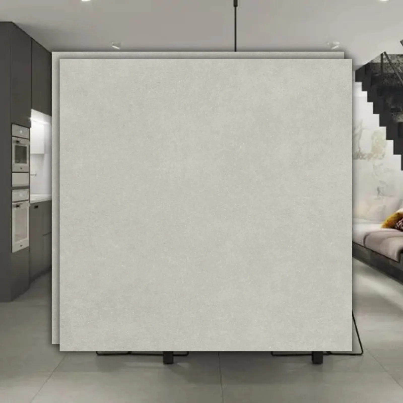 Porcelanato Cinza Natural 100x100 Portinari Momento RET "C"