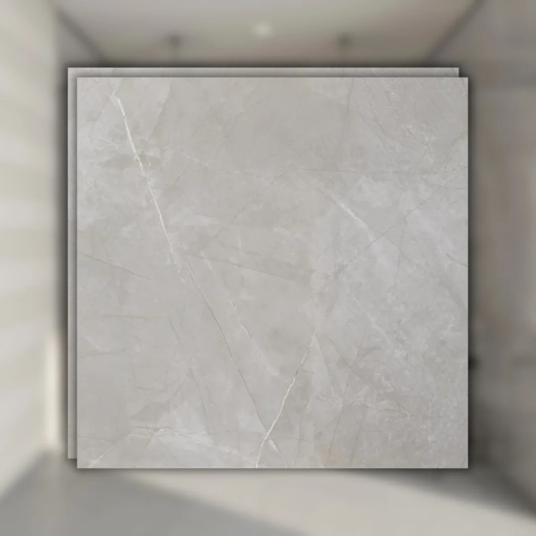 Porcelanato Marmorizado Cinza Polido 90x90 Portobello Mare Dautunno RET "A"