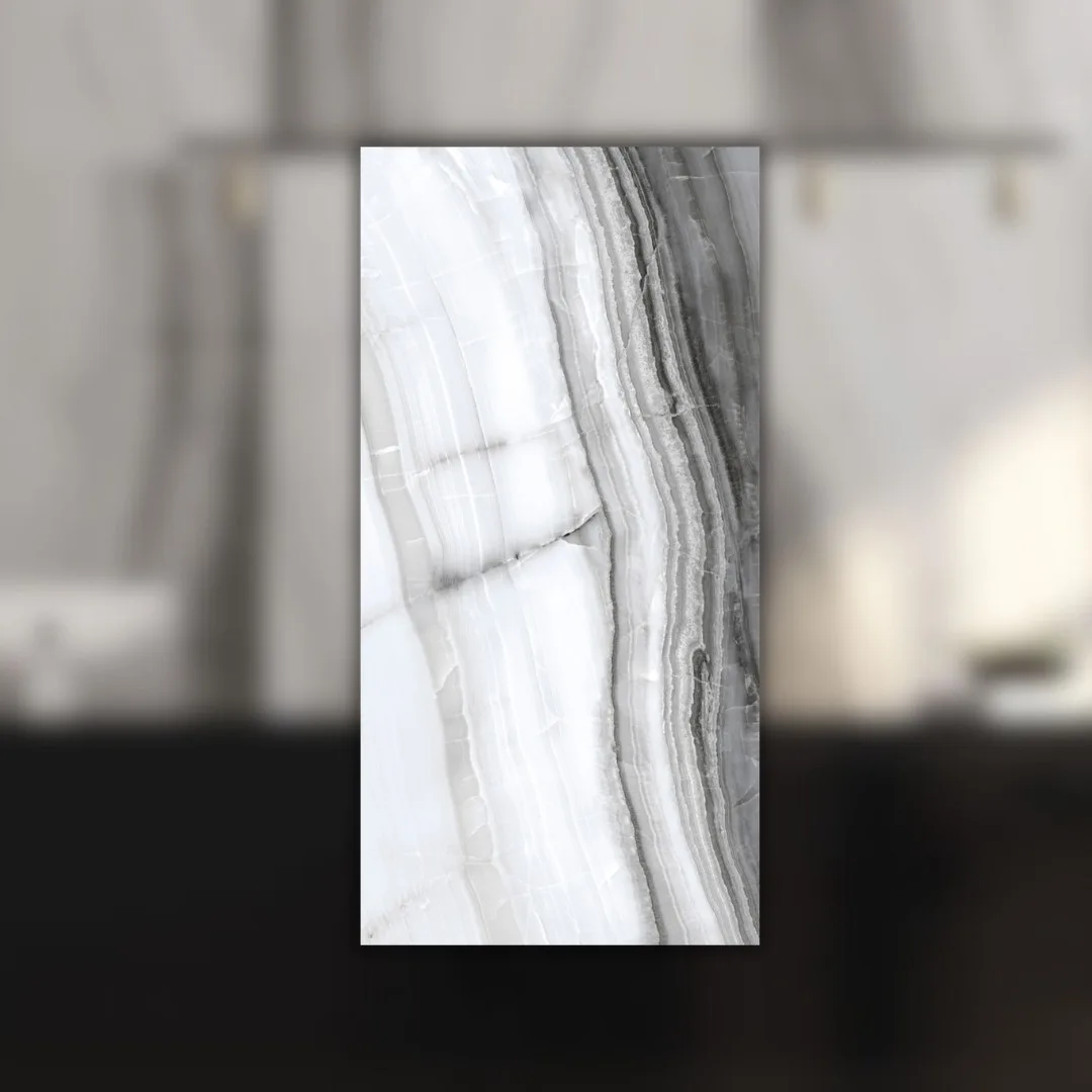 Porcelanato Marmorizado Branco Polido 120x240 Eliane Onix RET "A"