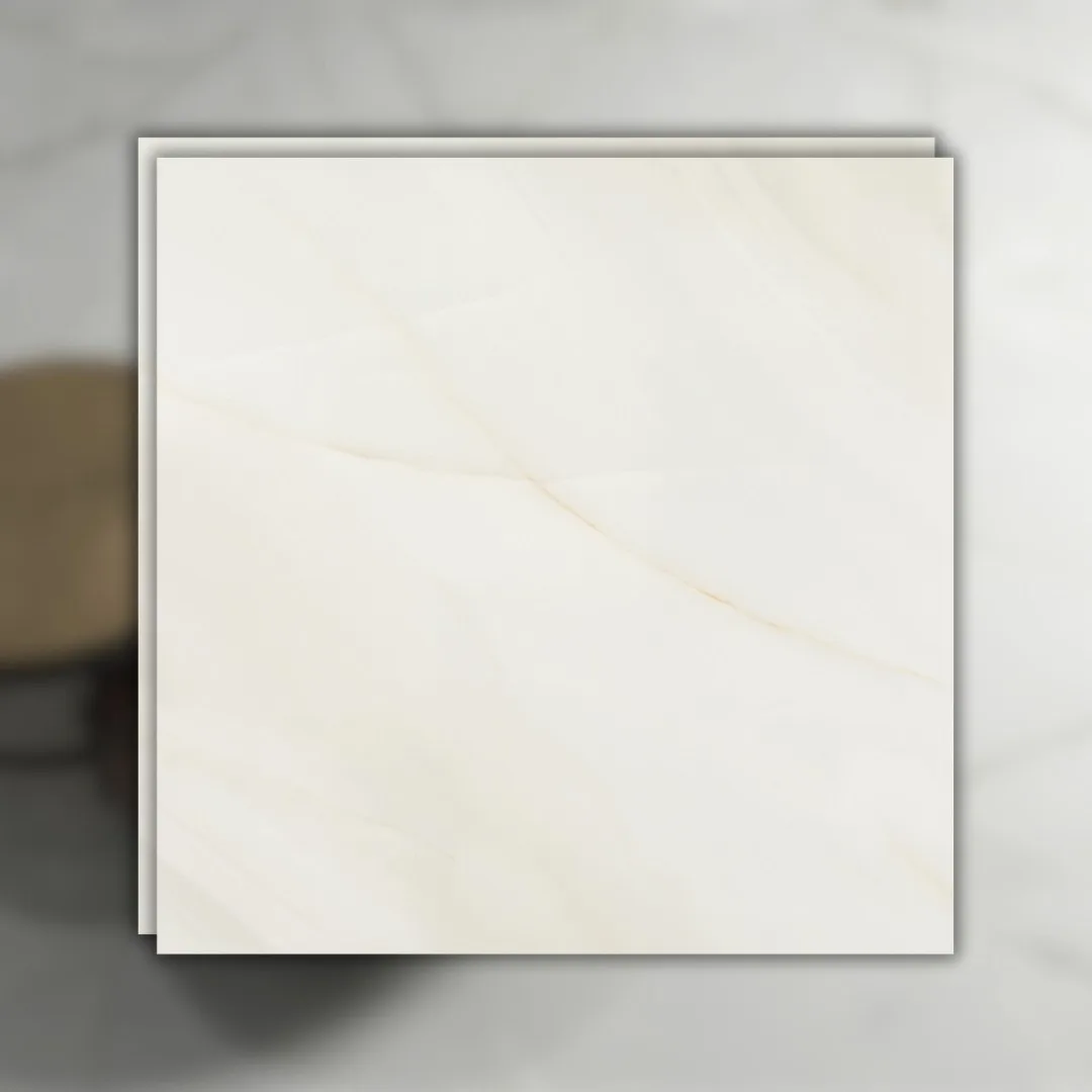 Porcelanato Marmorizado Bege Polido 90x90 Eliane Onix Cristal RET "A"