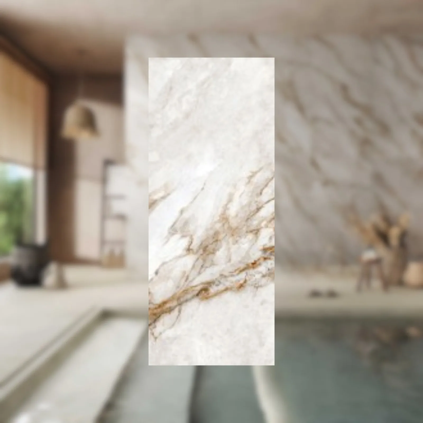 Porcelanato Marmorizado Polido 90x180 Biancogres Marmo Perla Lux RET "A"