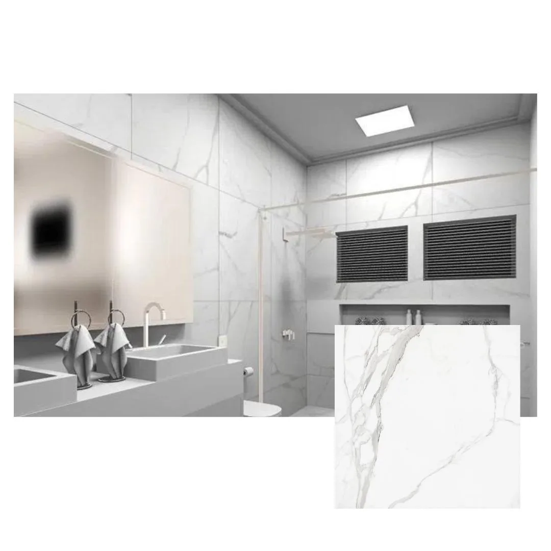 Porcelanato Polido Decortiles Carrara 90x90 (1.63m2 /caixa)