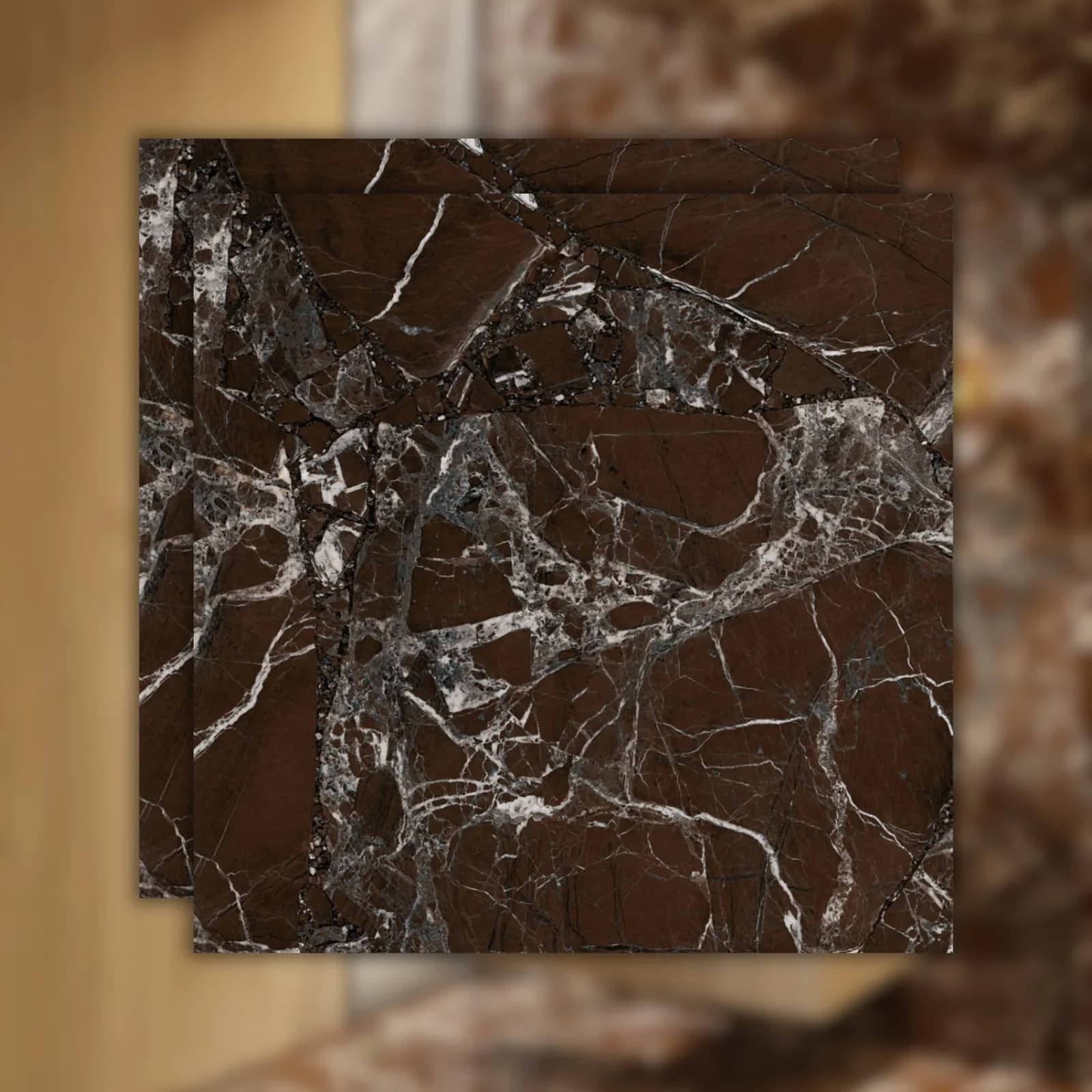 Porcelanato Roca Absolute Brown 90x90 "A" Matte