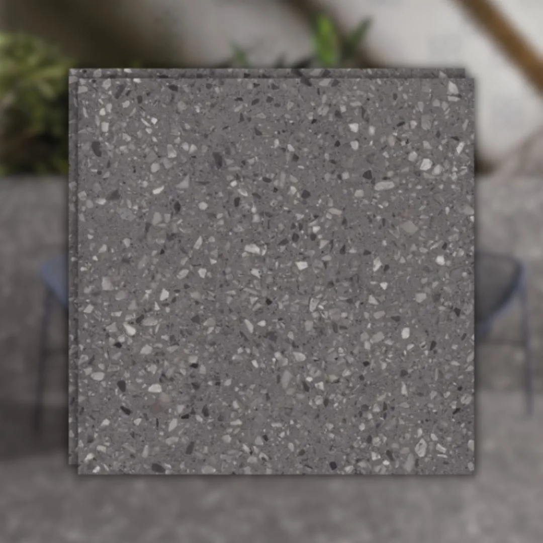Porcelanato Cinza Acetinado 90x90 Portobello Samba Rock Graphite RET "A"