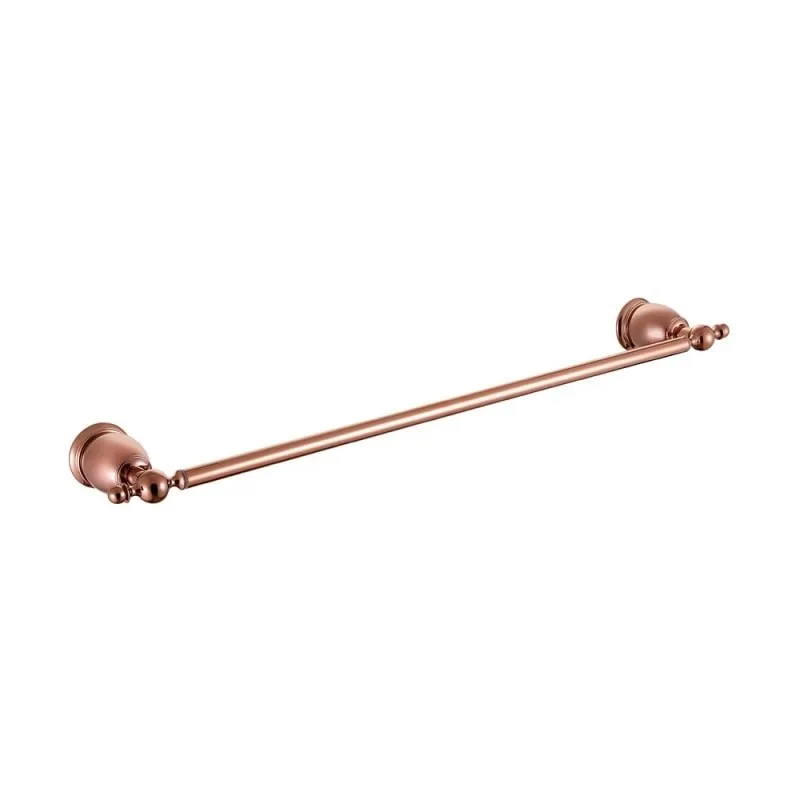 Porta Toalhas Rubinettos Organic 60cm Rosé Gold Barra Retrô