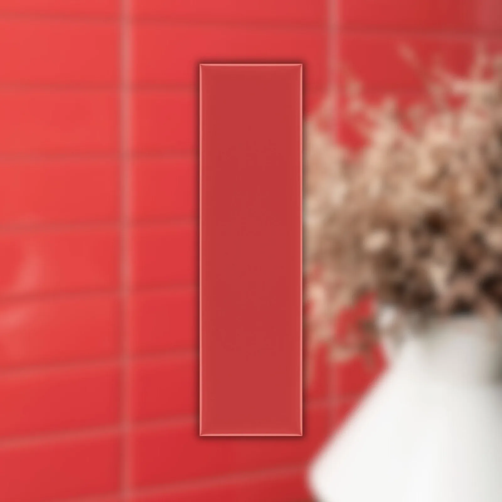 Revestimento Vermelho Brilhante 7x25 Decortiles Color Mind Br Cereja "A"