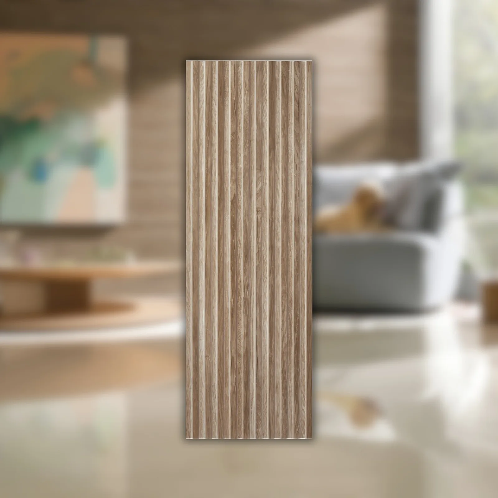 Revestimento Madeira Natural 30x90 Portobello Decor Canela Ripado Matt RET "A"