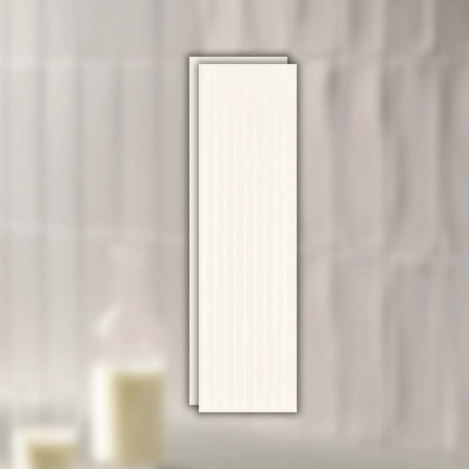 Revestimento Tijolinho Branco Fosco 7x24,4 Portobello Vivant Blanc Ligne Mate "A"