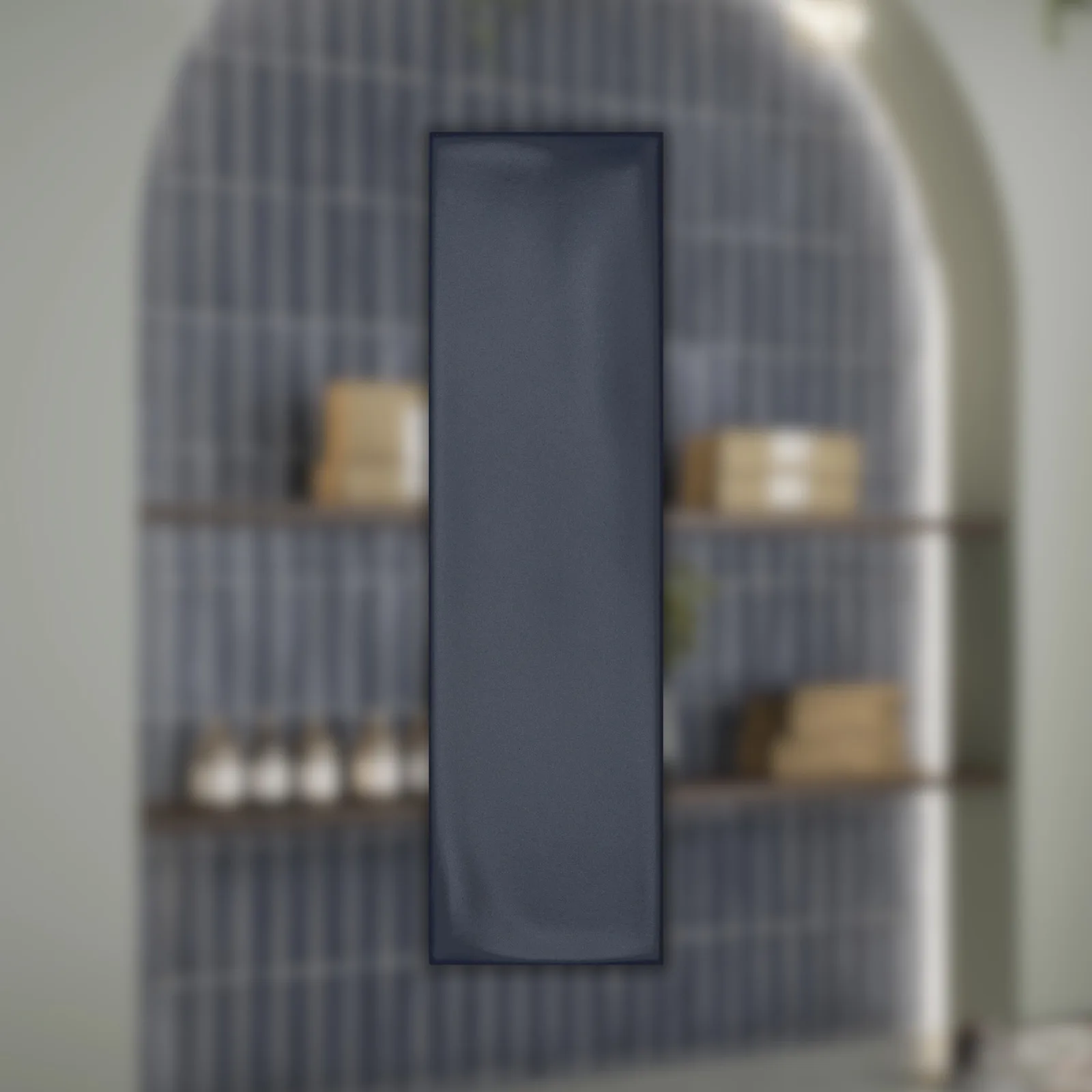 Revestimento Tijolinho Preto Fosco 7x24 Portobello Vivant Marin Mate Bold "A"