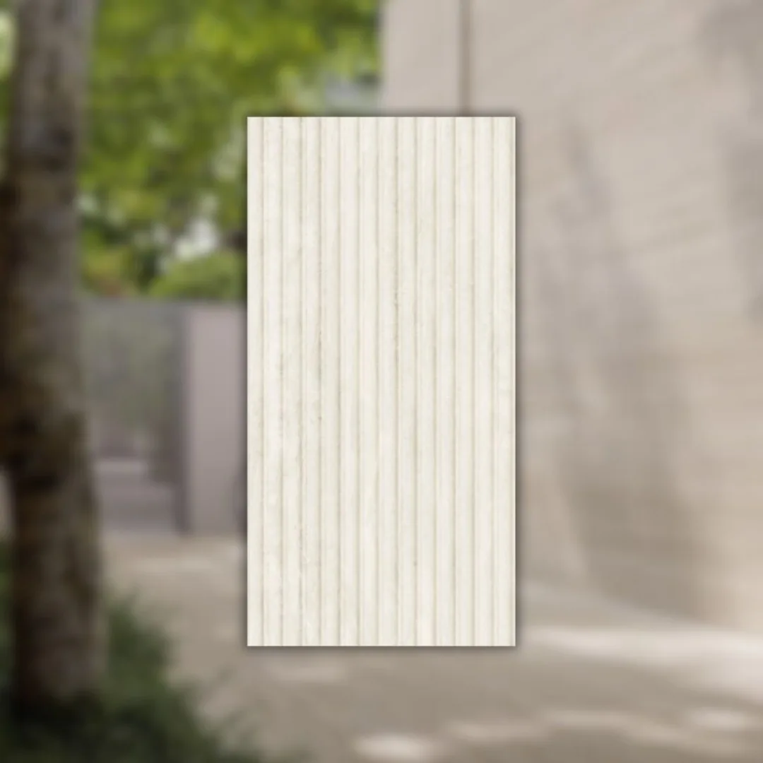 Revestimento Beige Acetinado 45x90 Biancogres Flut Travertino RET "A"