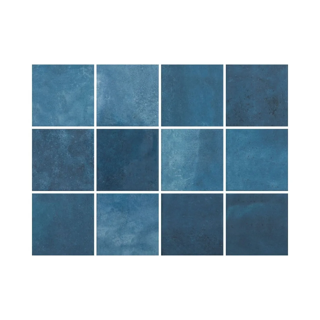 Revestimento Azul Brilhante 10x10 Eliane Noronha Mar Mesh Bold "A"
