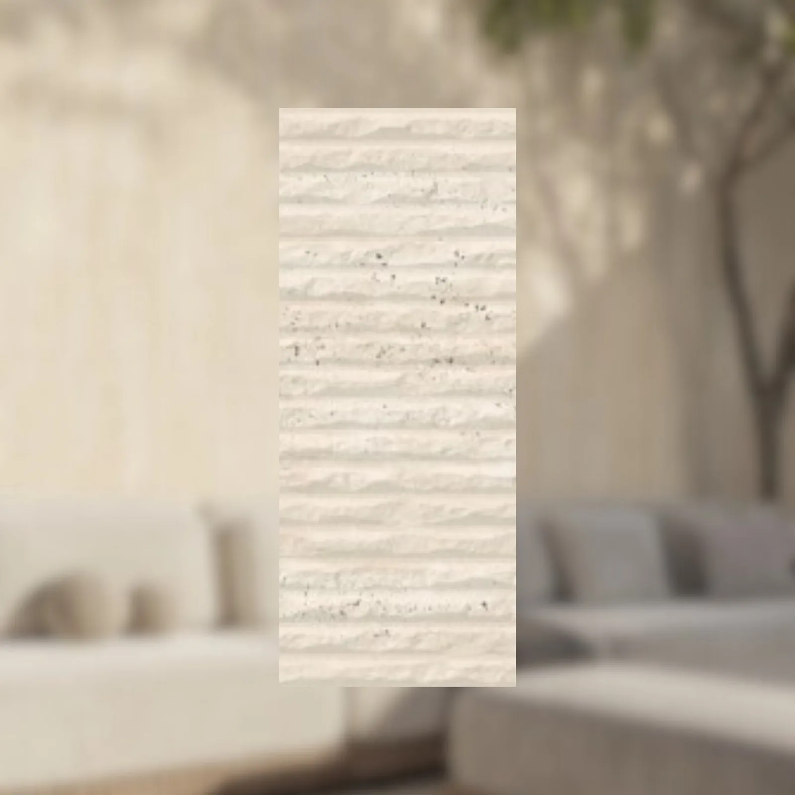Revestimento Bege Acetinado 45x90 Biancogres Spacco Travertino RET "A"