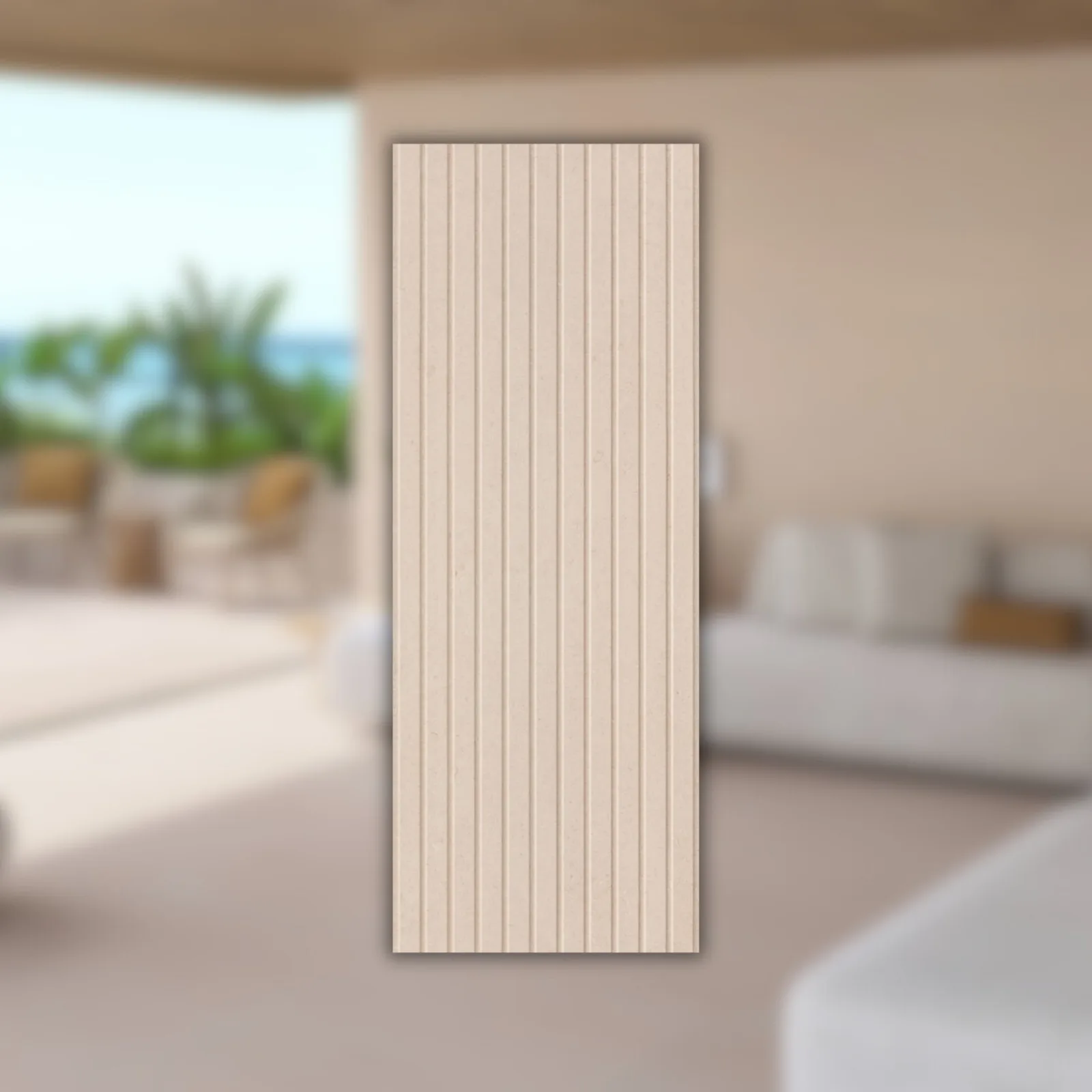 Revestimento Bege Mate 45x120 Decortiles Atins Lambri Fendi RET "A"