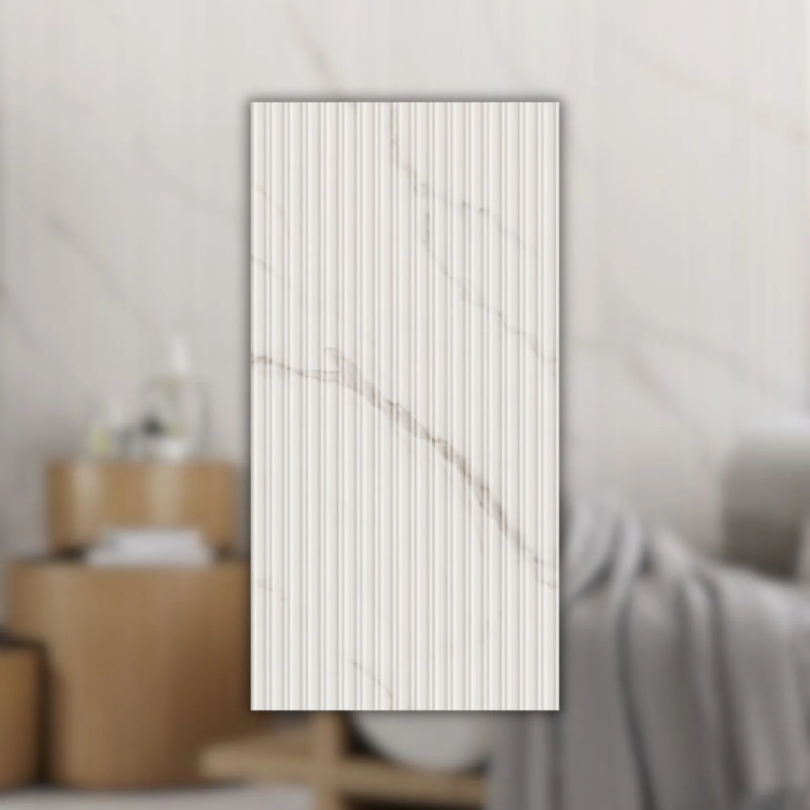 Revestimento Branco 45x90 Acetinado Biancogres Aris Calacata RET "A"