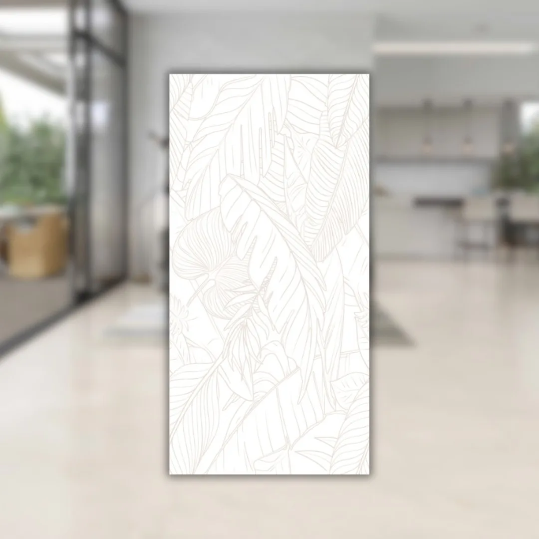 Revestimento Branco Acetinado 62x121 Damme Herbariun Glossy RET"A"