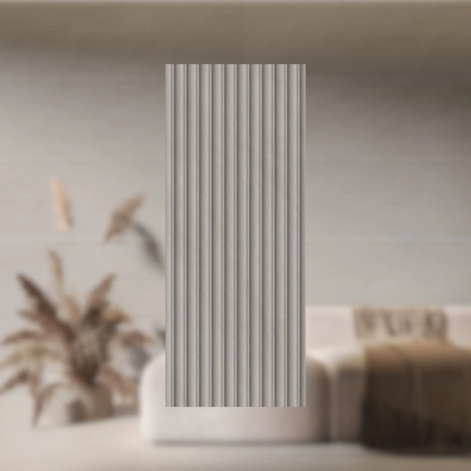Revestimento Cinza Acetinado 45x90 Biancogres Flut Arezzo Grigio RET "A"