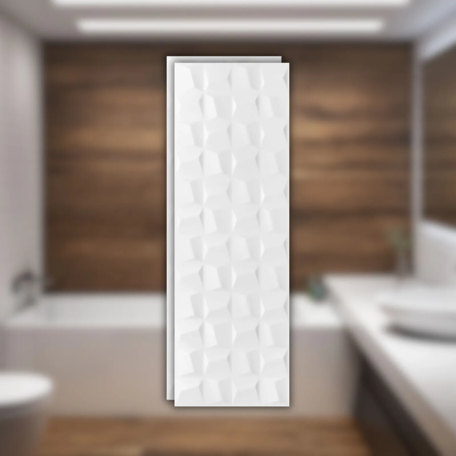 Revestimento Eliane Cubic 30x90 White Acetinado RET "A"