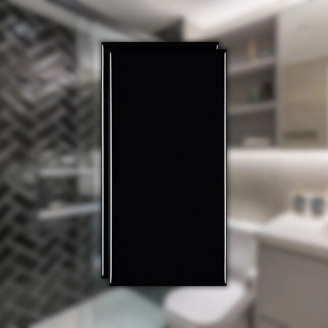 Revestimento Preto Polido 10x20 Eliane Metro Bold "A"