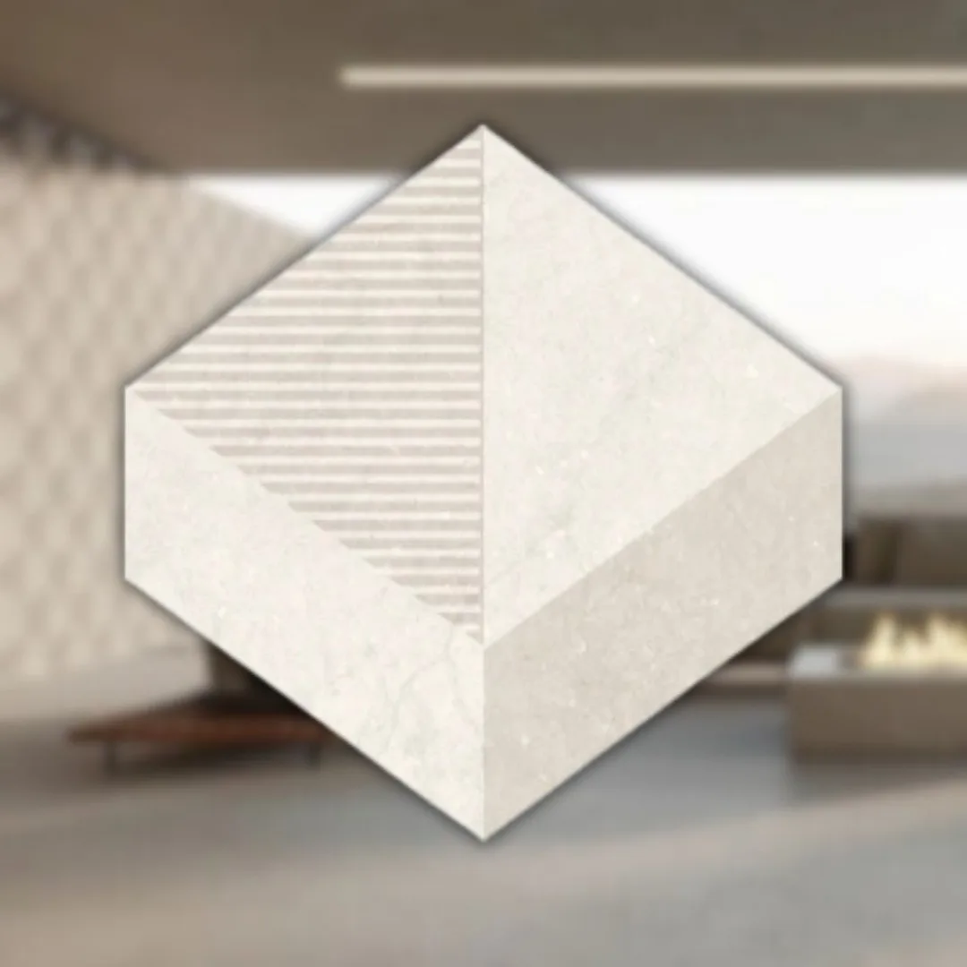 Revestimento Off White Natural Hexagonal 30x38 Portinari Ritual Bold "A"