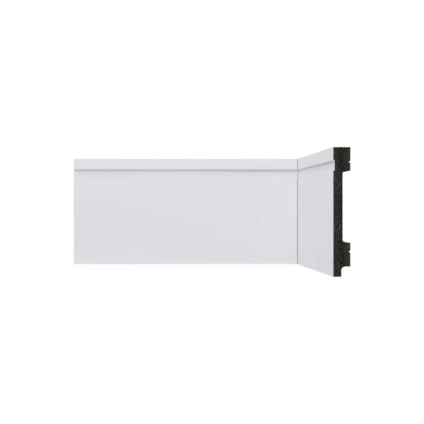 Rodapé Poliestireno 10cm Branco Frisado Bellitas (Barra 2,20m)