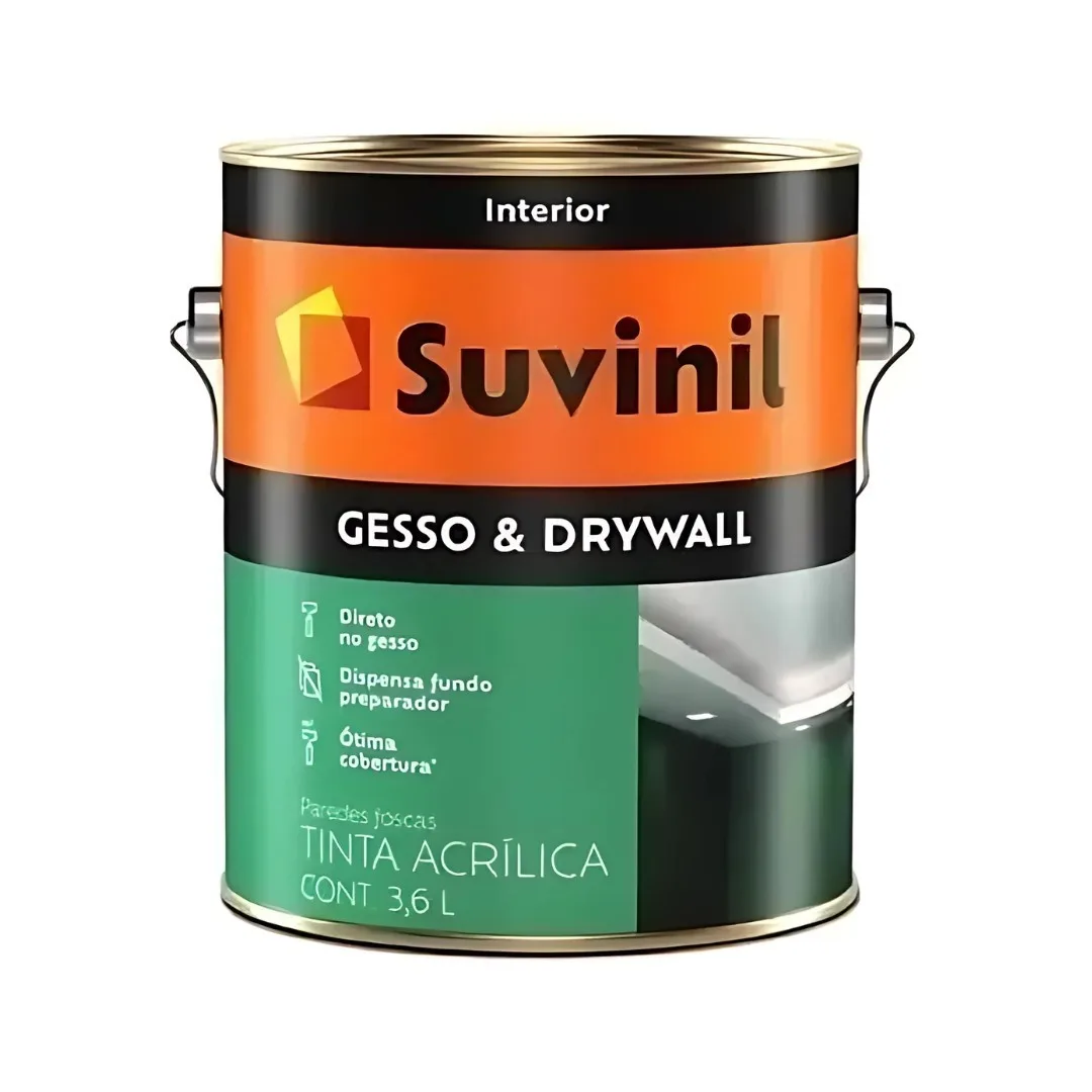Tinta Suvinil 3,6 L Acrílica Gesso Branco