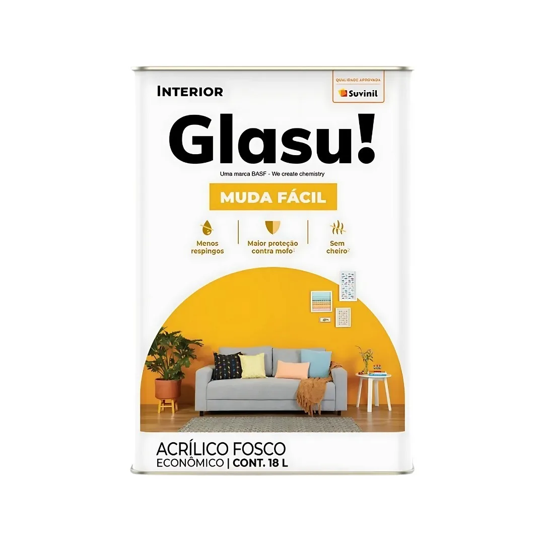 Tinta Suvinil Glasu 18 L Acrílica Branco