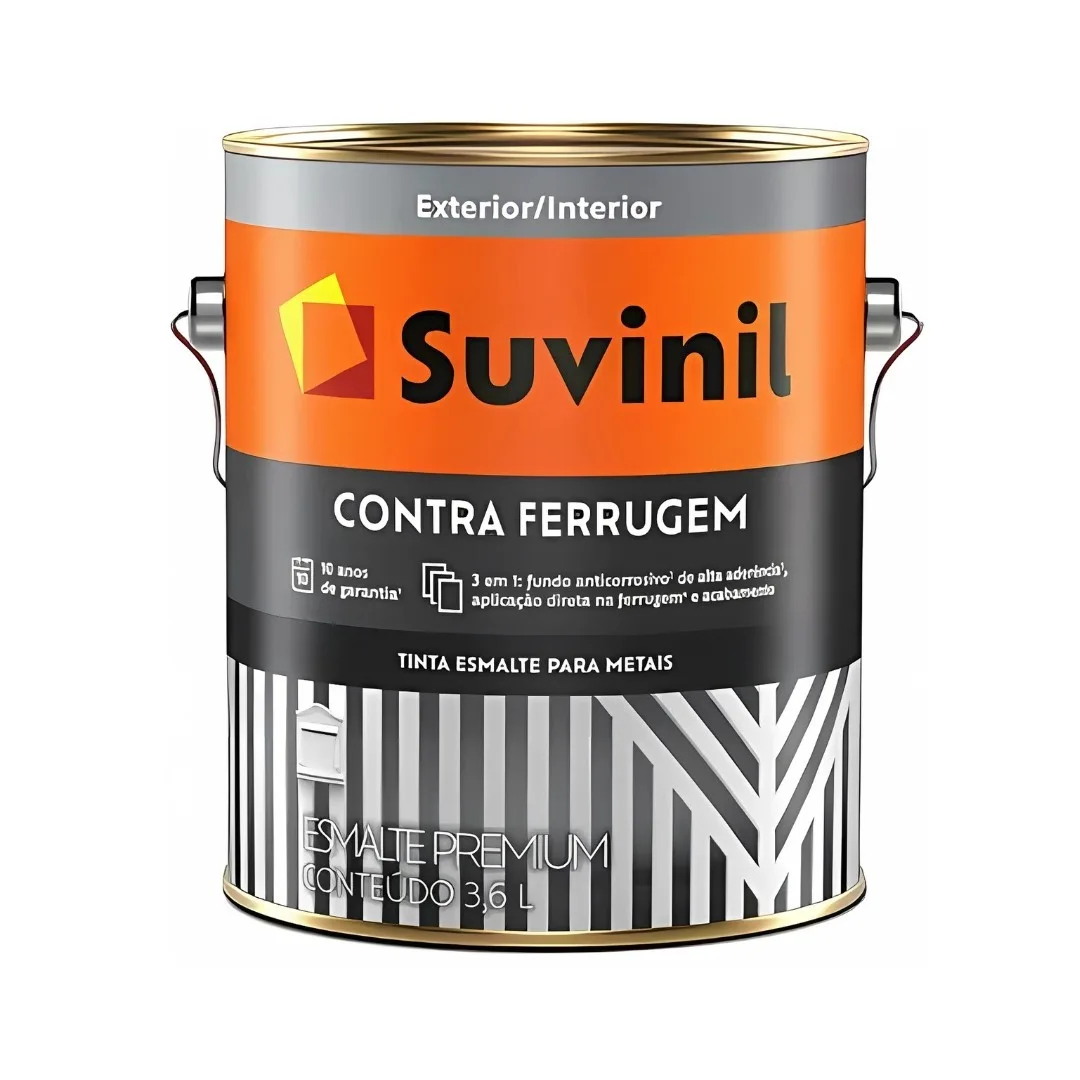 Tinta Suvinil Contra Ferrugem 3,6L Esmalte Preto
