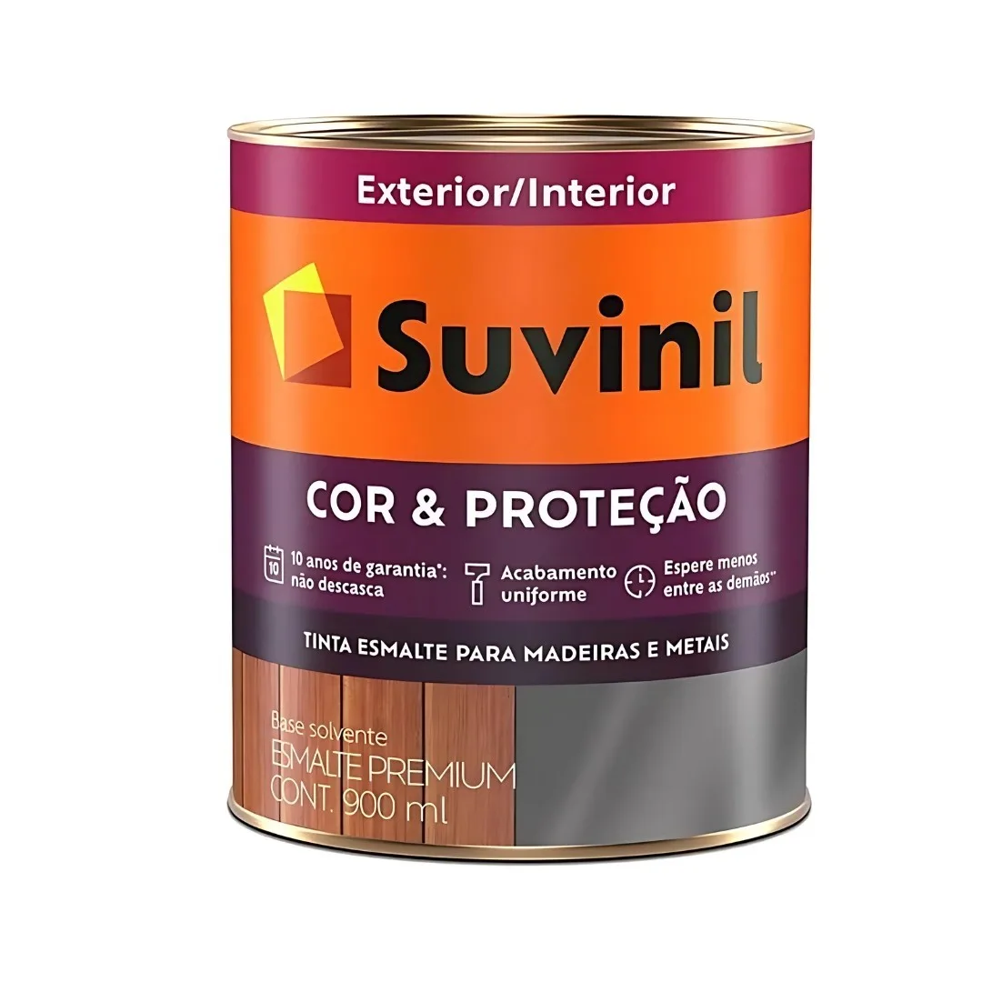 Tinta Suvinil Cor & Proteção 0,9L Esmalte Grafite