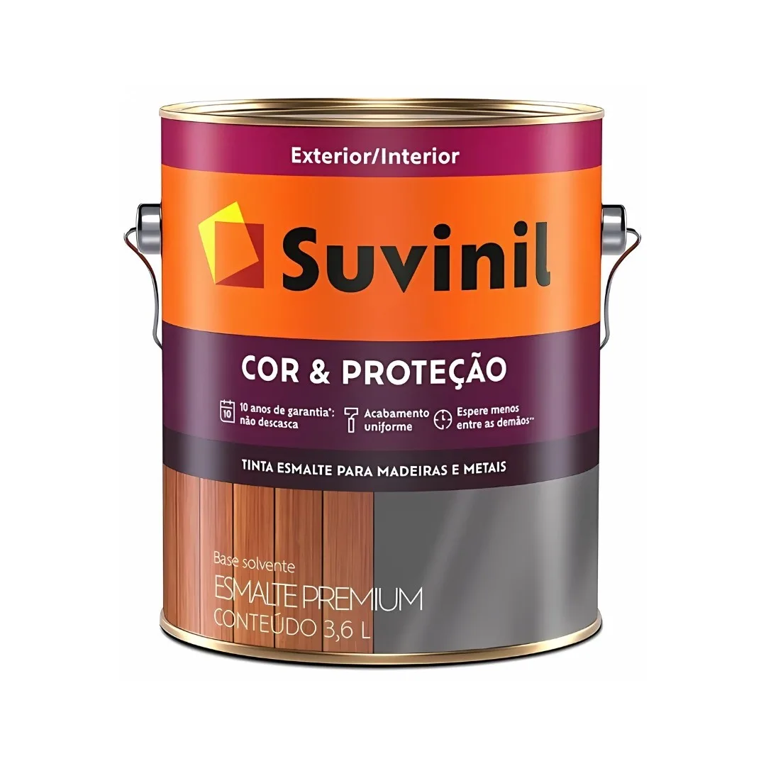 Tinta Suvinil Cor & Proteção 3,6 L Esmalte Grafite