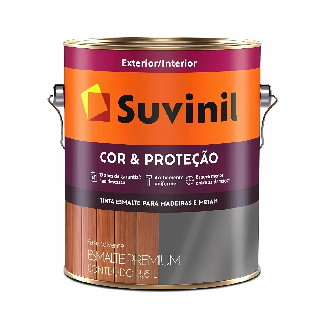 Tinta Suvinil Cor & Proteção 3,6 L Esmalte Preto