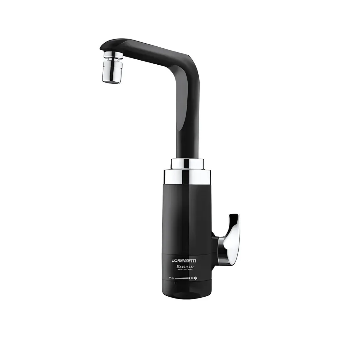 Torneira Elétrica De Parede Preta Lorenzetti Essence 220V